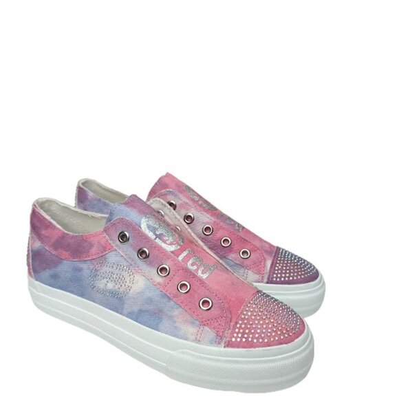 Ecko Womens Pink Multi Poppy156L Bling Embellish Sneaker Size 8.5 Red Rhino NWOB - Picture 2 of 8